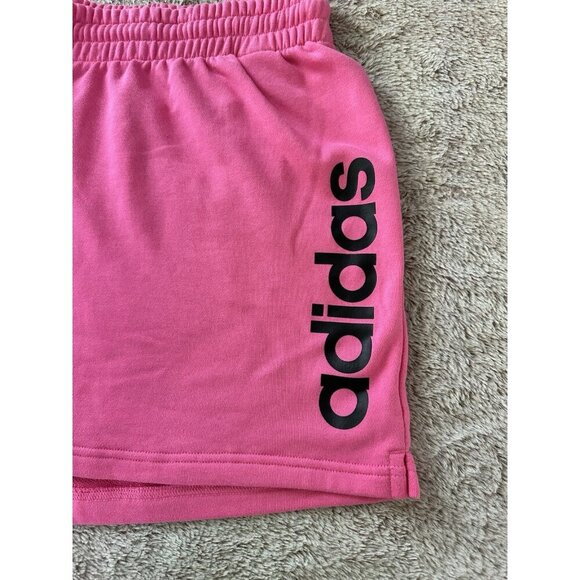 adidas Plus Size Essentials Linear Logo French Terry Shorts Women's 3X Pink New - Picture 3 of 13